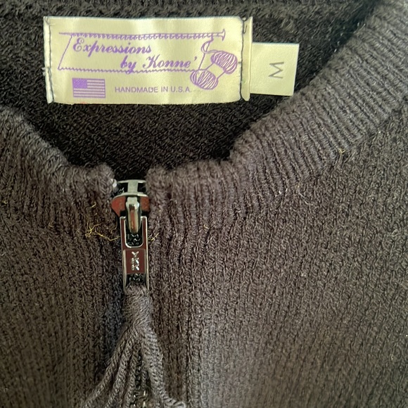 Handmade Sweater with angora and crystals Snowflakes - Picture 5 of 7